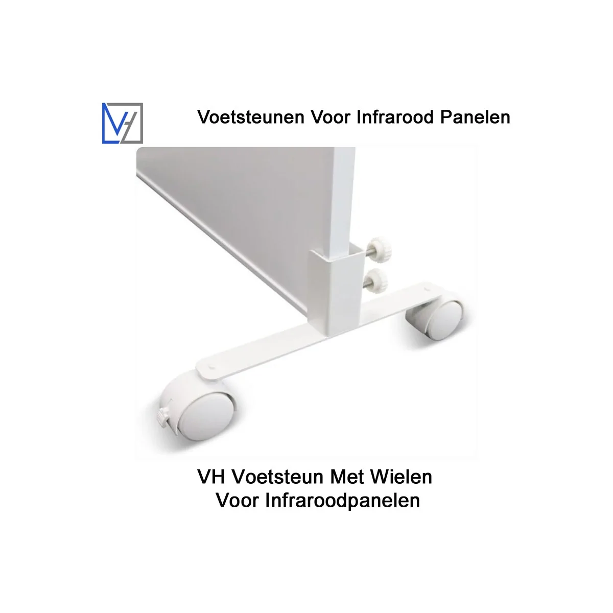 Voetsteun met wielen voor infraroodpanelen|Luchtreinigeronline