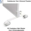 Voetsteun met wielen voor infraroodpanelen|Luchtreinigeronline