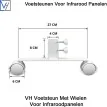Voetsteun met wielen voor infraroodpanelen|Luchtreinigeronline
