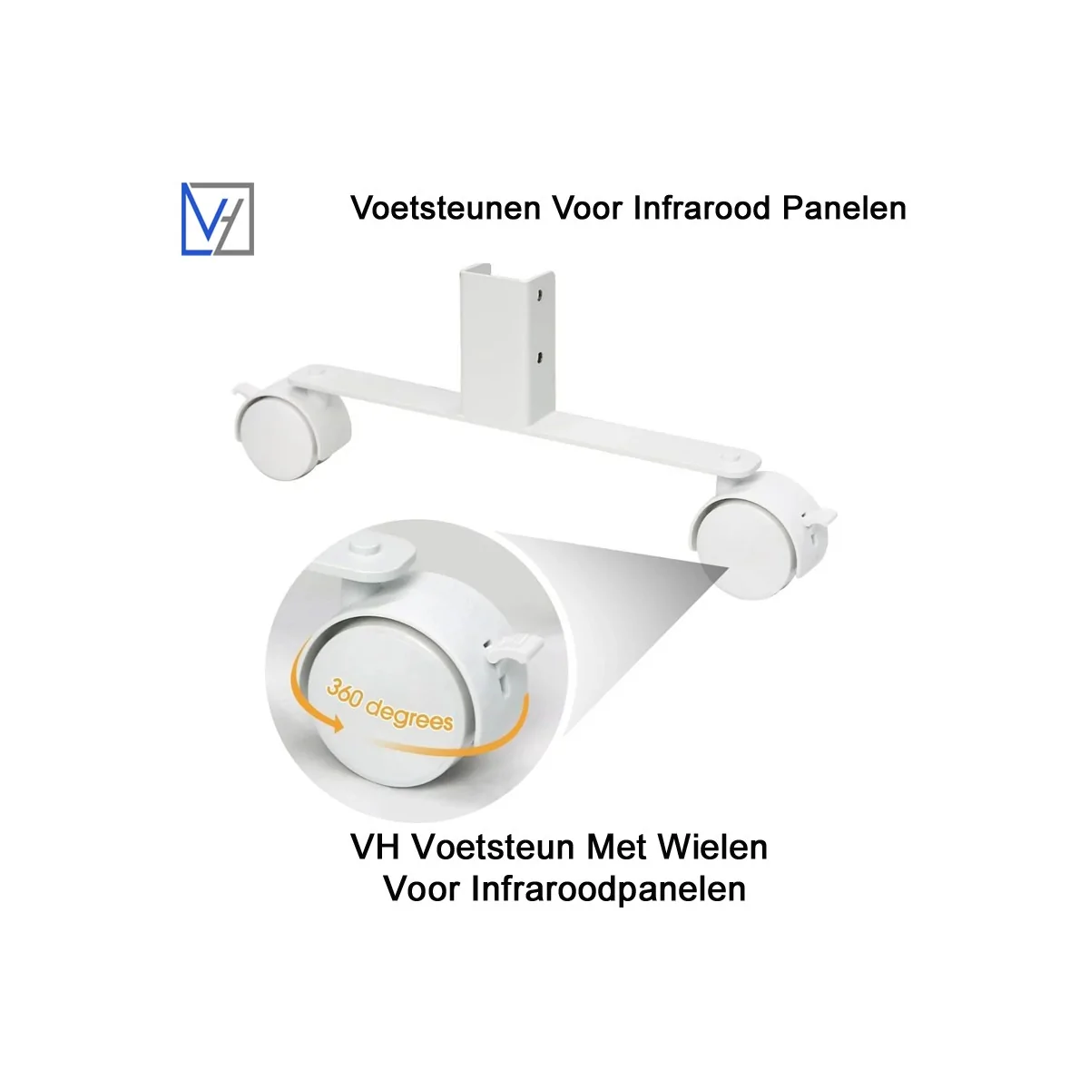 Voetsteun met wielen voor infraroodpanelen|Luchtreinigeronline
