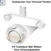 Voetsteun met wielen voor infraroodpanelen|Luchtreinigeronline