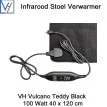 VH Regelbare stoel verwarmer Vulcano Teddy Black 100 Watt 40 x 120 cm|Luchtreinigeronline