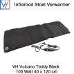 VH Regelbare stoel verwarmer Vulcano Teddy Black 100 Watt 40 x 120 cm|Luchtreinigeronline