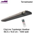 CityLine Topdesign Heater 1000 Watt 69,5 x 18,9 cm|Luchtreinigeronline