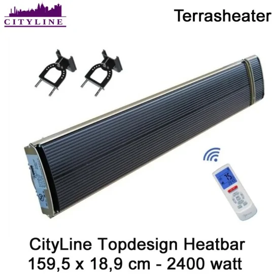 CityLine Topdesign Heater 2400 Watt 159,5 x 18,9 cm|Luchtreinigeronline