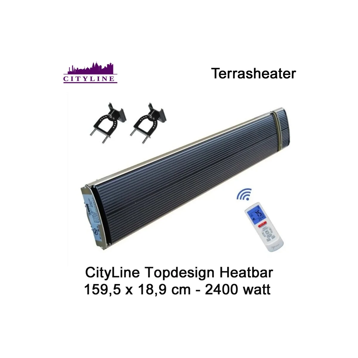 CityLine Topdesign Heater 2400 Watt 159,5 x 18,9 cm|Luchtreinigeronline