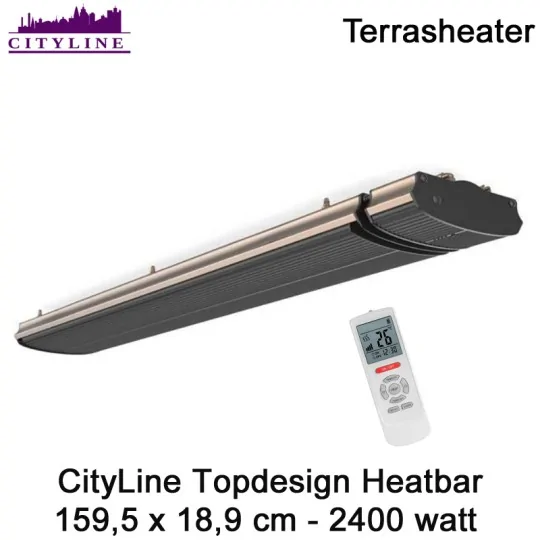 CityLine Topdesign Heater 2400 Watt 159,5 x 18,9 cm|Luchtreinigeronline