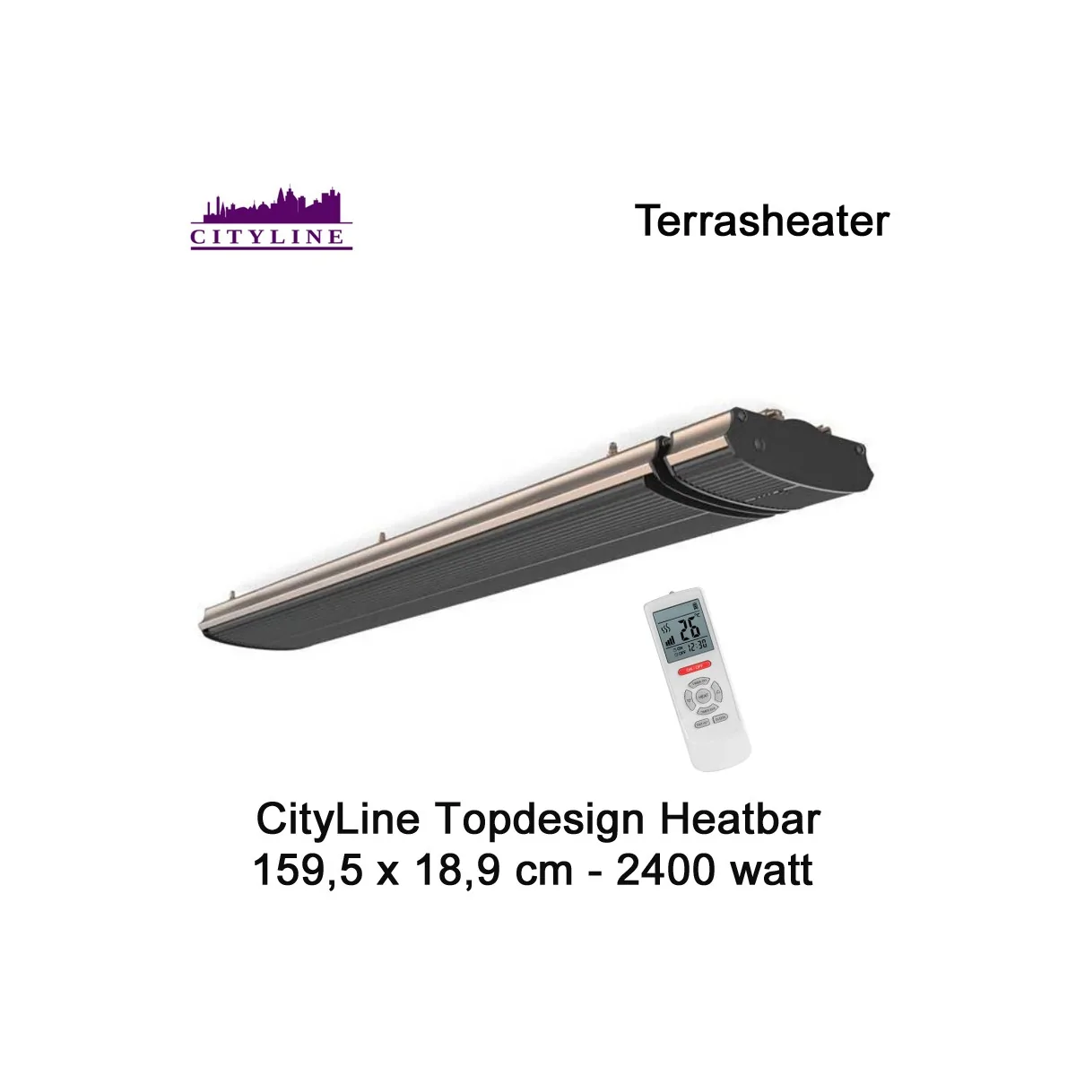 CityLine Topdesign Heater 2400 Watt 159,5 x 18,9 cm|Luchtreinigeronline