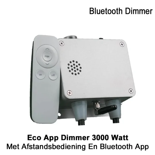 Dimmer 3000 Watt met Afstandsbediening en Bluetooth App|Luchtreinigeronline