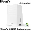 Woods MDK13 portable luchtontvochtiger, tot 65 m²|Luchtreinigeronline