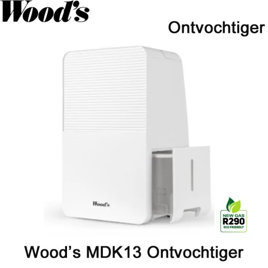 Woods MDK13 portable luchtontvochtiger, tot 65 m²|Luchtreinigeronline
