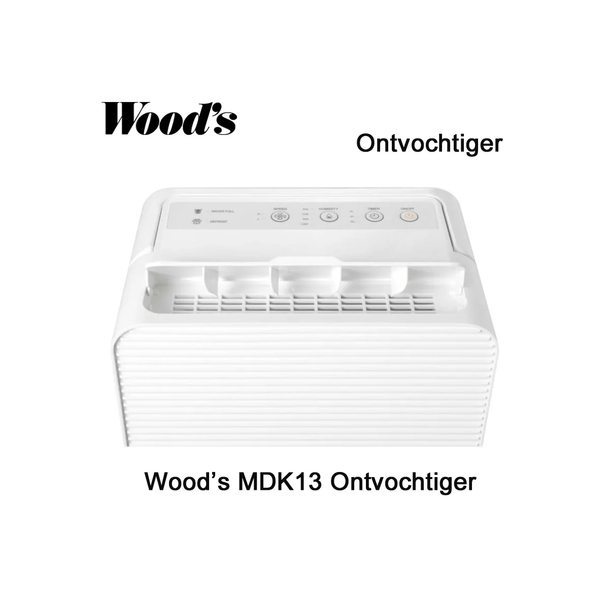 Woods MDK13 portable luchtontvochtiger, tot 65 m²|Luchtreinigeronline